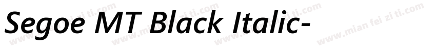 Segoe MT Black Italic字体转换
